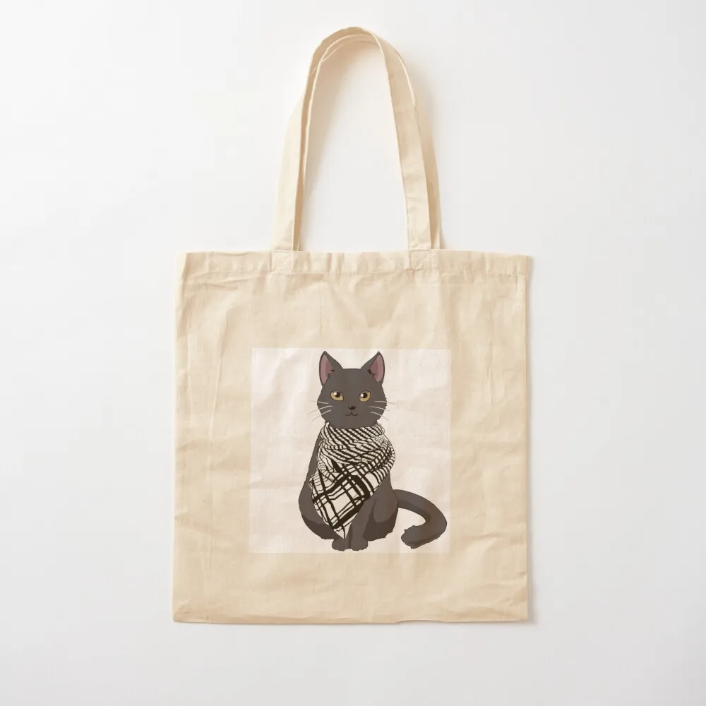 

Arabic cat wearing keffiyeh Catffiyeh Tote Bag custom canvas bag Women's bags free delivery bags