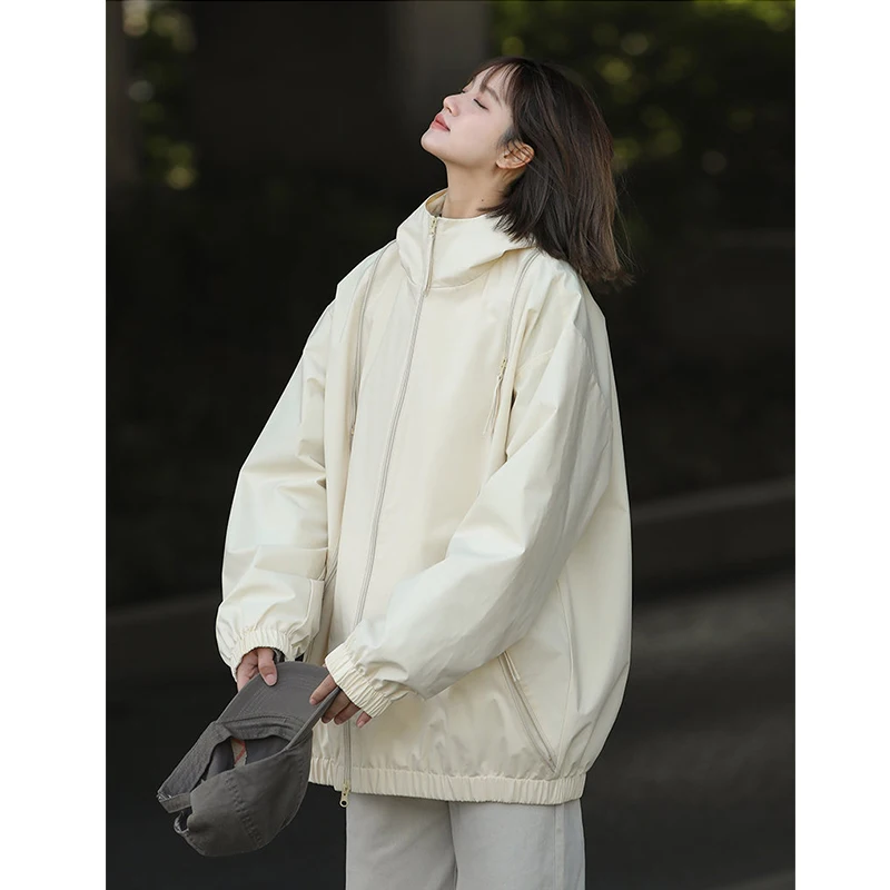 

Мужская ветрозащитная и водонепроницаемая куртка для активного отдыха, осенняя, модная, в американском стиле, премиум-класса, с капюшоном, парная, из полиэстера, Cleanfit