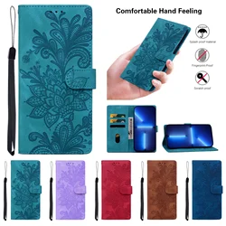 Embossing Magnetic Flip Leather Wallet Case For iPhone 17 16 16e 15 14 13 12 11 X Xr Xs 8 7 6 SE 2022/20 Mini Air Pro Max Plus
