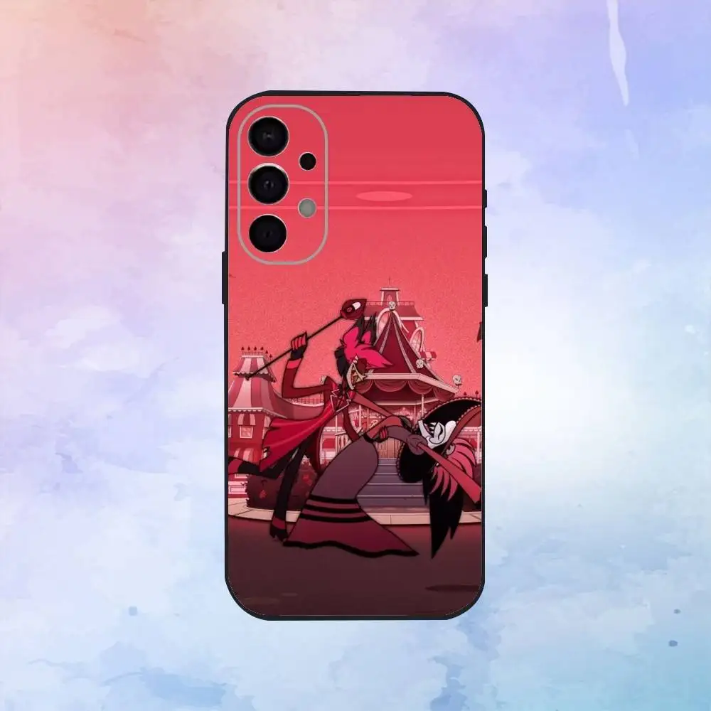 Custodia per telefono H-HazbinS H-Hotels AlastorS per Samsung S25, S24, S23, S22, Cover nera in morbido silicone3G