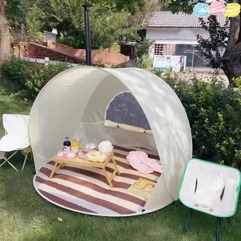 휴대용 빠른 개방 쉘터 핑크 다람쥐 캠핑 텐트, 초경량 접이식 방수 텐트, 여행 해변, 1 인용