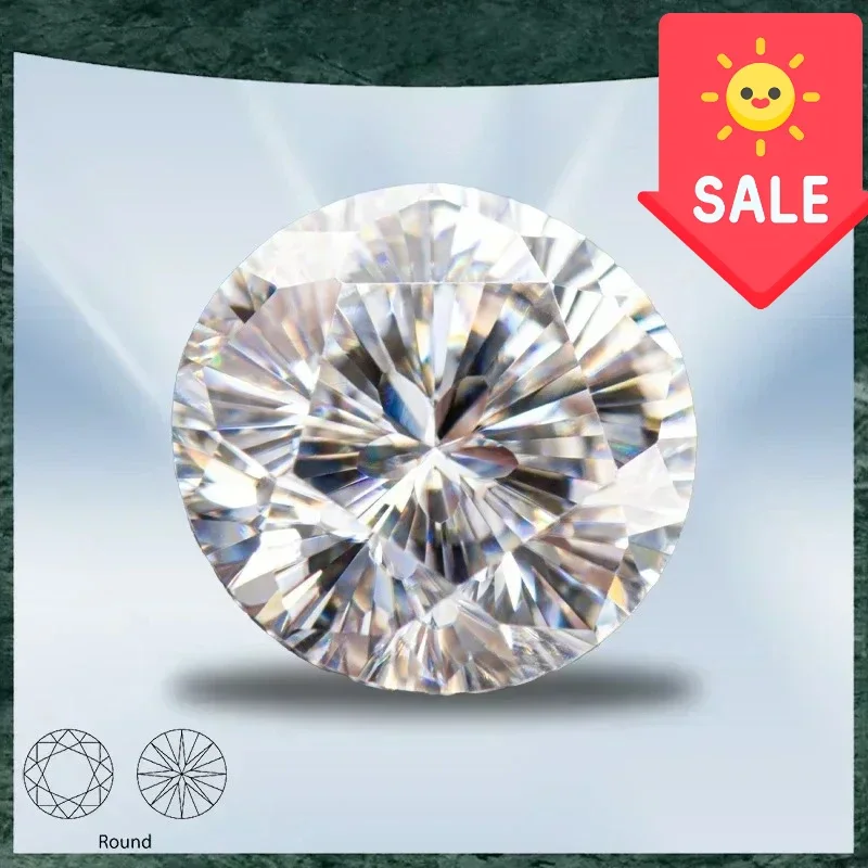 Moissanite Stones Round Special Sakura Cutting D Color VVS1 with Certificate Gemstone Charms Beads  for jewel making