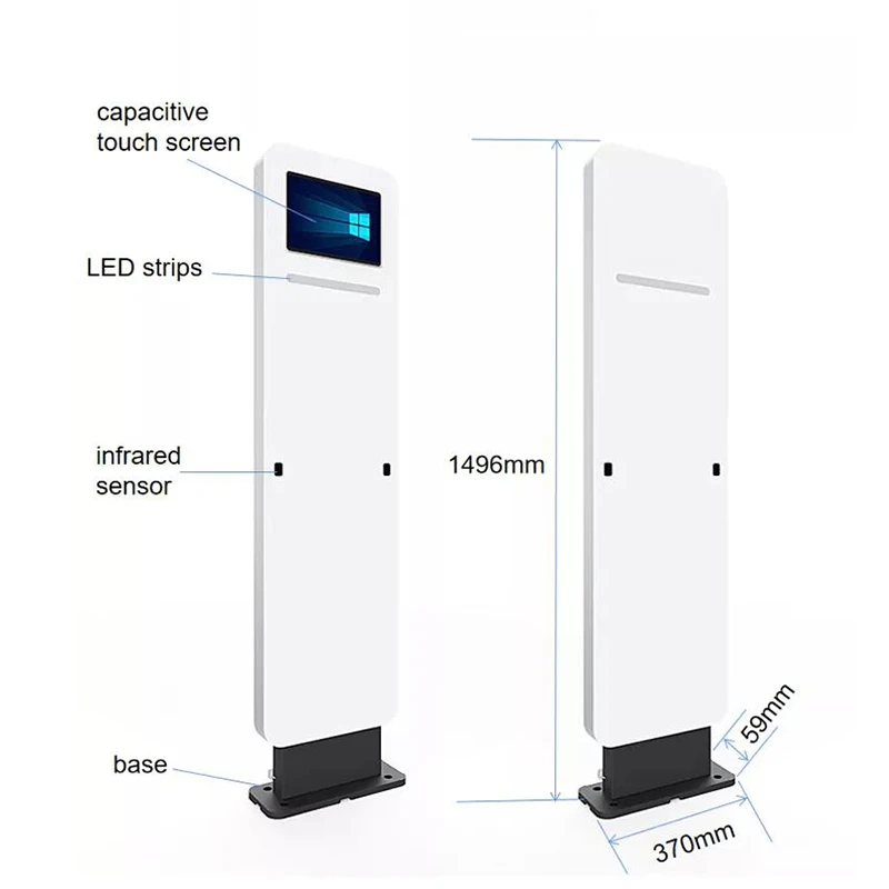 Dragon Guard Smart Access Control Anti-theft Entry Door With UHF RFID Gate Reader 860-960MHz Frequency Security EAS System