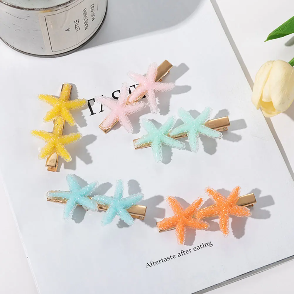 8 قطع من إكسسوارات الشعر بمشبك الانفجارات للفتيات للأطفال، مشابك أظافر بلاستيكية #4