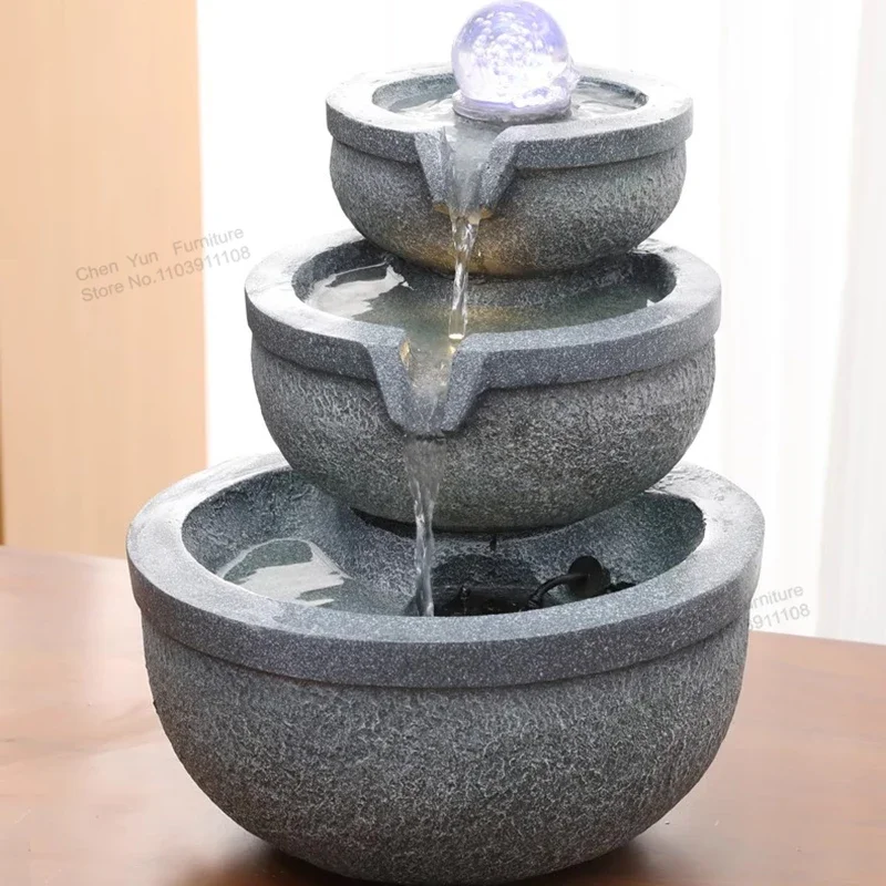 

Fountain Rockery Figurines Desktop Office Home Decor Home Ornament Symbolizing Wealth Figurines Vestibule Fontes Para Interiores