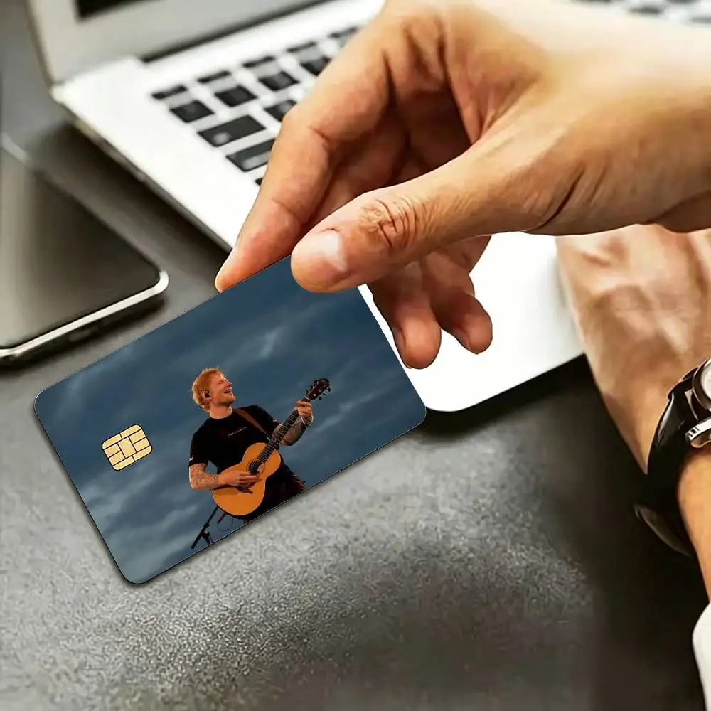 E-Ed Sheeran Hot Singer Album HD Waterproof Credit Card Stickers Silicone Decals For Chip Game Cards Gift