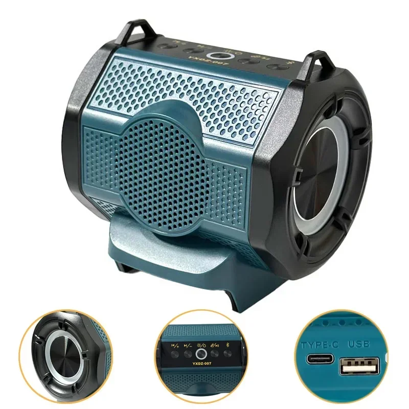 Bluetooth Speaker for Makita 18V Battery, Blue Tooth Speaker for Makita 18 Volt Battery for Jobsites, Home and Party