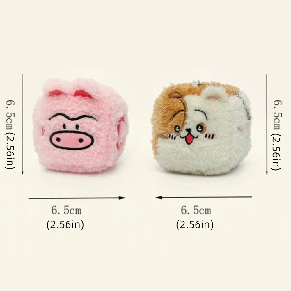 Porte-clés en peluche, petit cochon, pendentif, sacs d'école, breloque de sac, chien en peluche, dessin animé Kawaii, jouet pour enfants