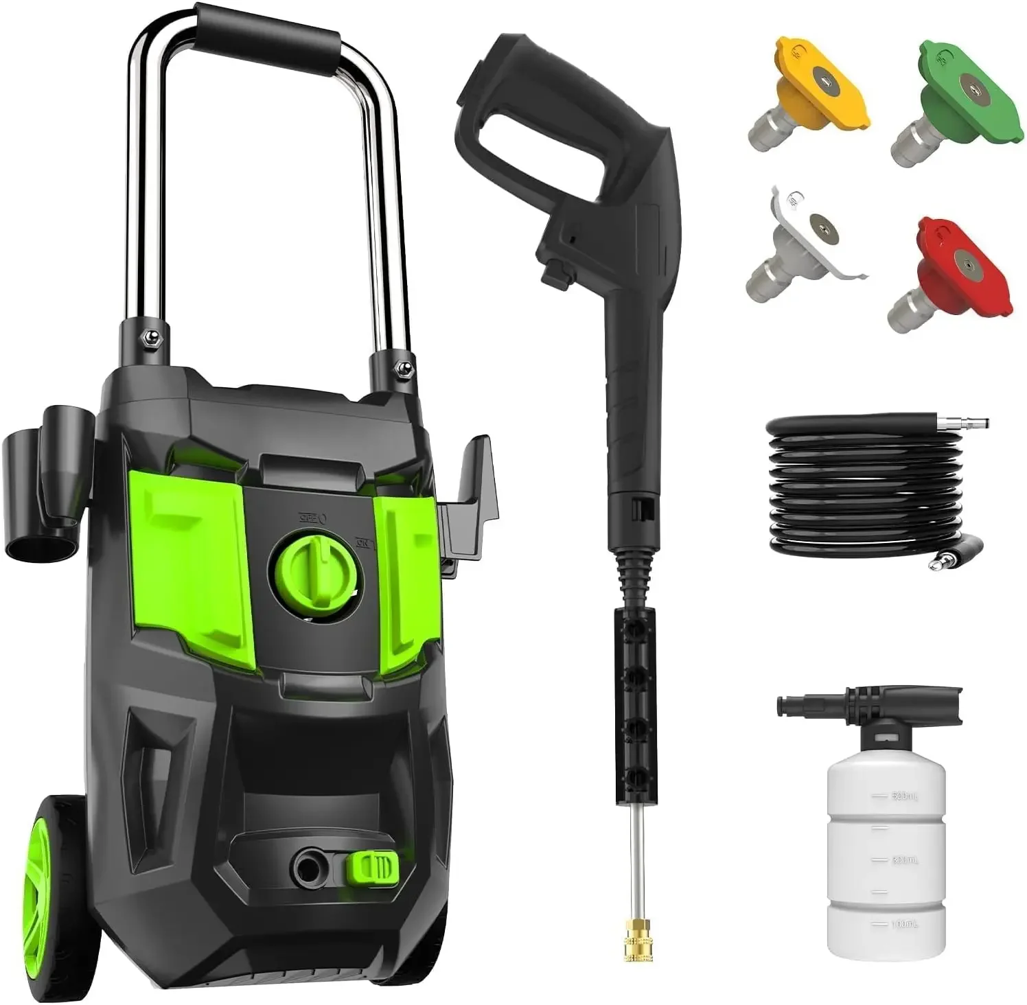 

Electric Pressure Washer - 4500 PSI 2.8 GPM Electric Power Washer with 35FT Power Cord, 4 Different Nozzles, Soap Cannon for Car