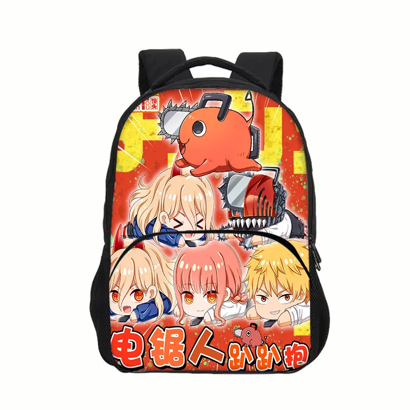 

Teen Anime Backpack Denji Chainsaw Man School Bag Pochita Student Front Pocket Backpack Laptop Zipper Large Capacity Backpack