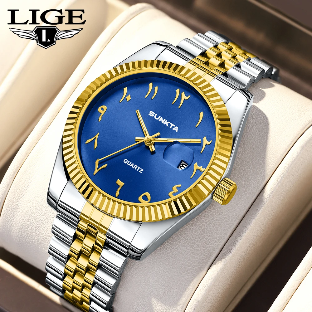 

LIGE минималистичные мужские наручные часы модные креативные мужские часы роскошные водонепроницаемые часы с датой кварцевые модные спортивные часы