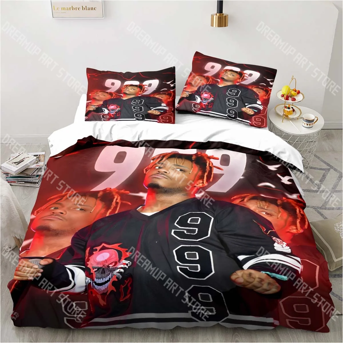 3D Printed J-Juices Rapper Singer Wrld 999 Bedding Set for Boys Girls Duvet Cover Twin Queen King Full Single Double Sizes