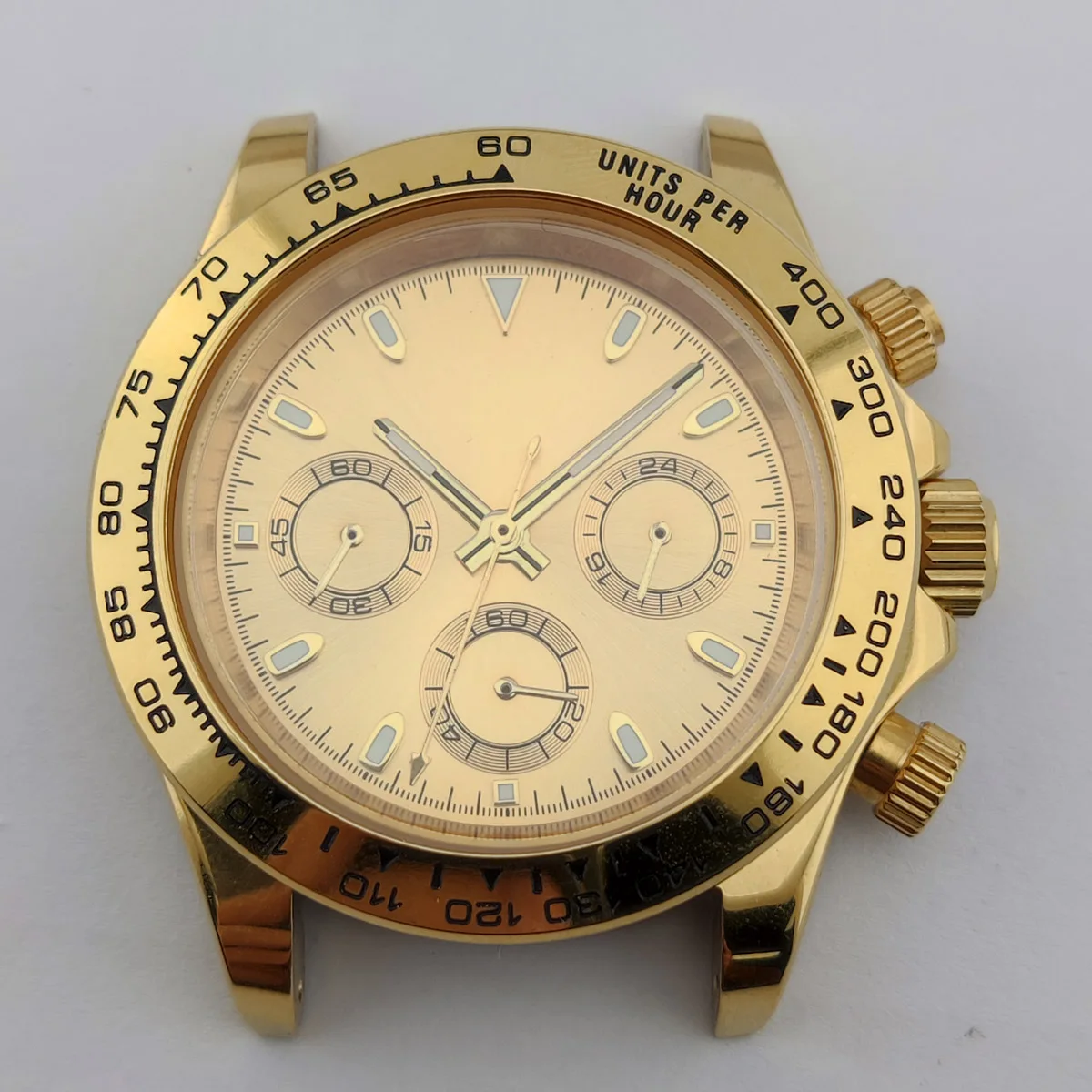 Panda dial vk63 กรณีโลโก้ที่กําหนดเอง nh35 นาฬิกาญี่ปุ่นควอตซ์นาฬิกา VK63 การเคลื่อนไหว nh36 กรณี chronograph อิเล็กทรอนิกส์ Multifunctio