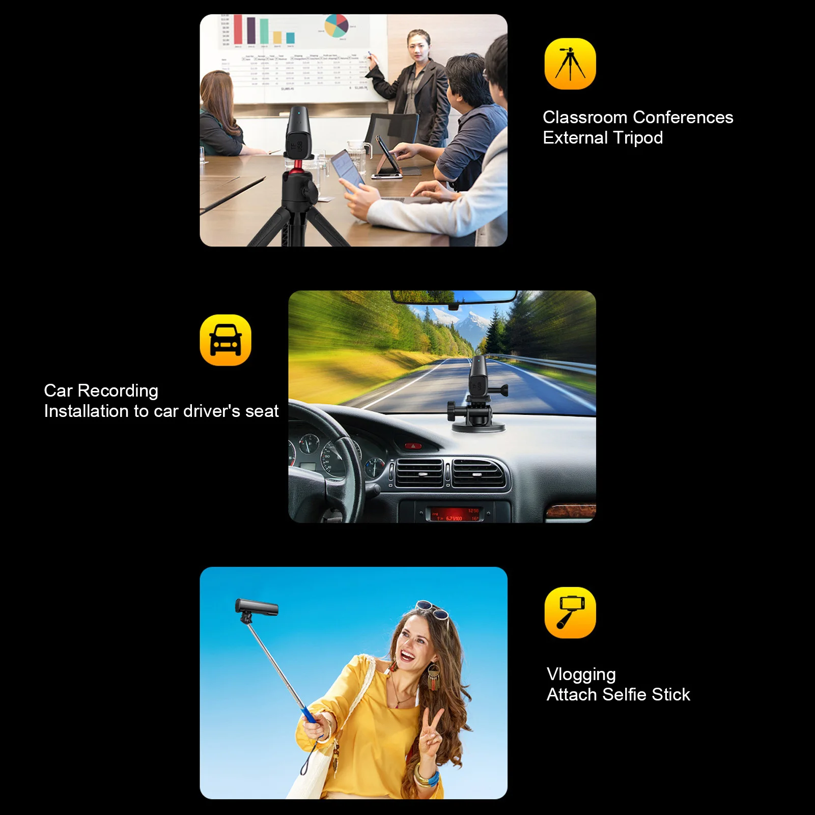 كاميرا مثبتة على الرأس كاميرا فيديو لاسلكية 5K 30FPS Ultra HD 120 درجة زاوية واسعة 128 جيجابايت كاميرا فيديو مثبتة على الرأس لمدونات الفيديو