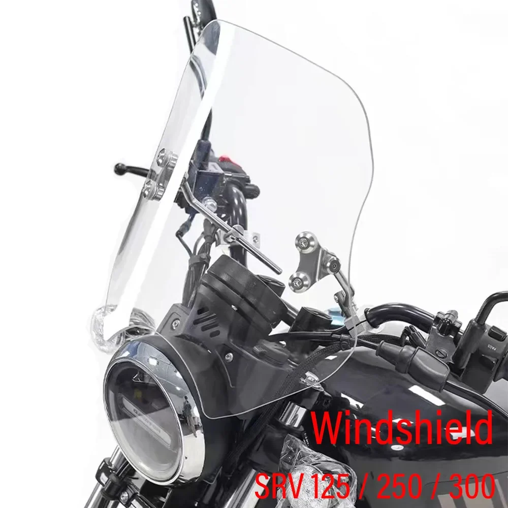 

New For QJMOTO SRV300 Accessories Windshield Sports Windscreen Wind Deflector Fit QJMOTO SRV300 SRV125 SRV250 SRV 125 / 250 /300