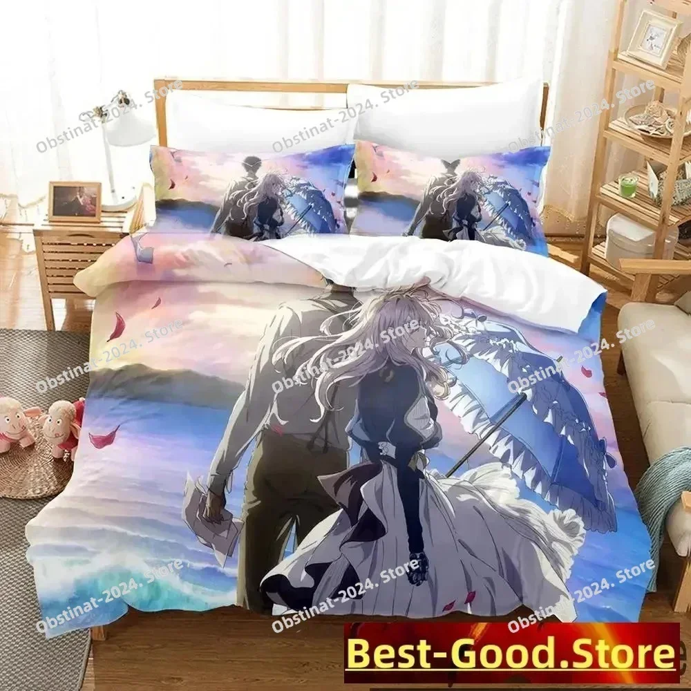 

Anime Violet Evergarden Bedding Set Print single Comforter Quilt Bed Cover Duvet Cover Pillow Case 3 Pieces Sets Kids Adult Size