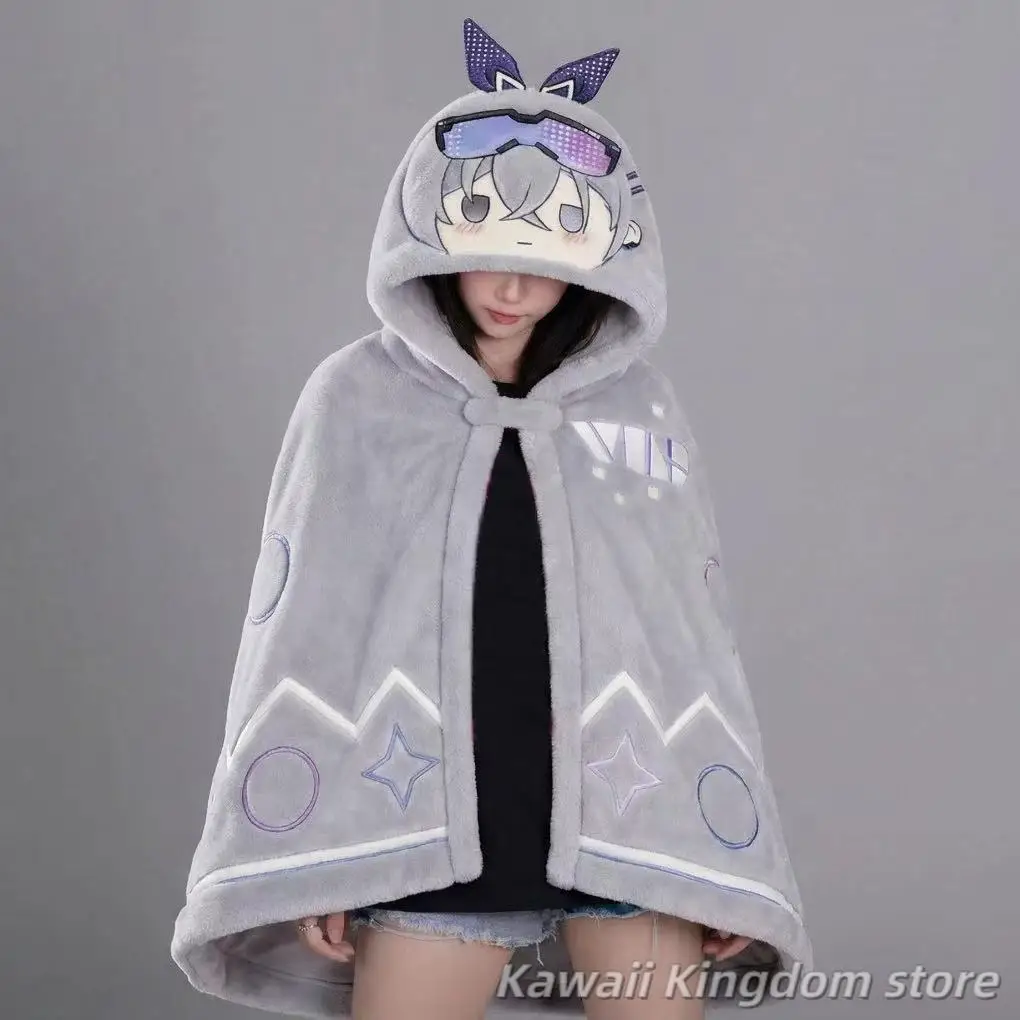 

Honkai: Star Rail Silver Wolf Anime Cosplay Office Shawl Blanket Nightwear Lunch Hooded Cloak Student Blanket