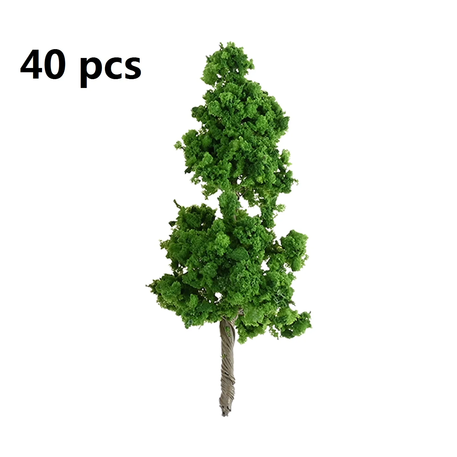 40pcs Mini Artificial Trees 3.07Inch/7.8cm 3D Plants DIY Railway Architectural Scenery Micro Landscape Sand Table Decor Home