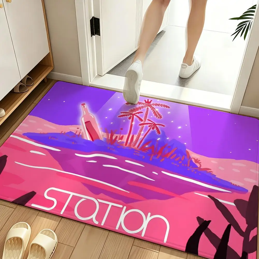 Music G-Girls' G-Generation Floor Mat Soft Flannel Entrance Door Mat Non Slip Absorbent Bathroom Bedroom Floor Rug