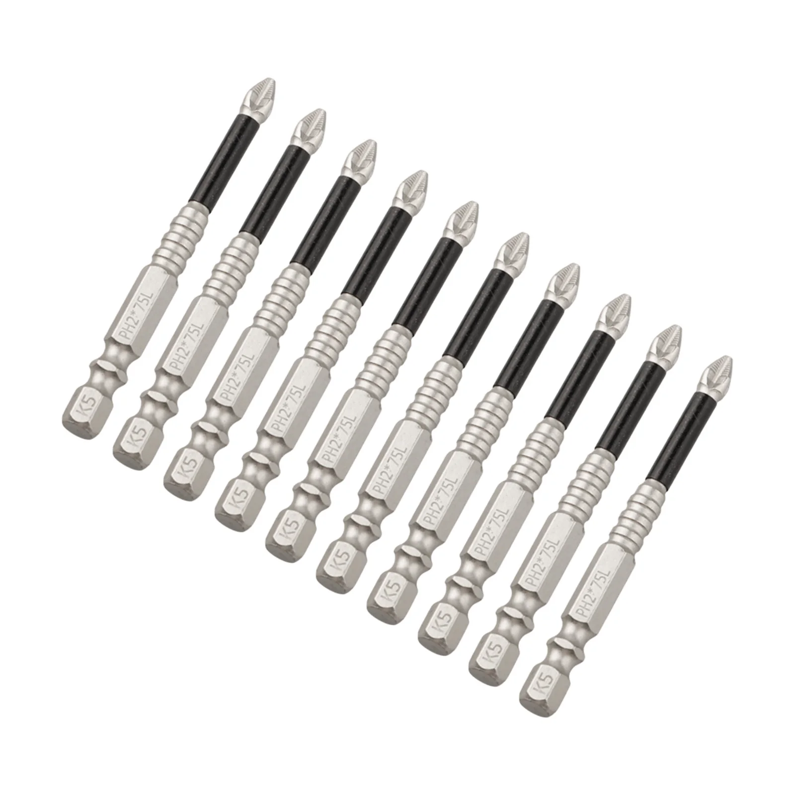 

10pcs/set PH2 Magnetic Cross Screwdriver Bit Alloy Steel Anti-Slip Long Drill Bits For Electric Screwdriver Hand Drills