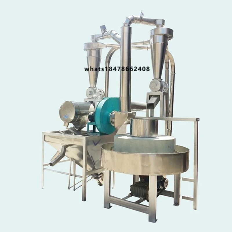 Industrial Stone Grain Flour Mill Grinder with Motor  Wheat Flour Mill Machine for Sale