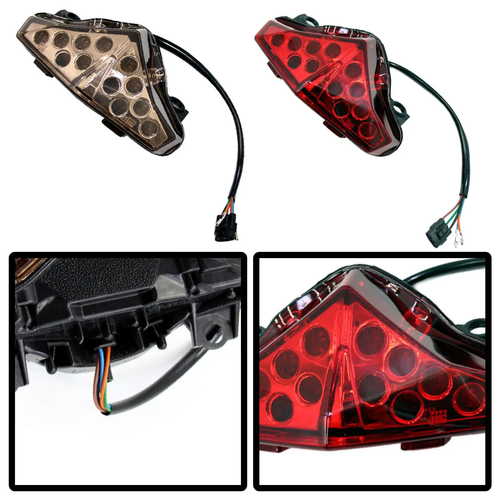 

LED Brake Taillight Integrated Turn Signal for Kawasaki Ninja er6N 12-14