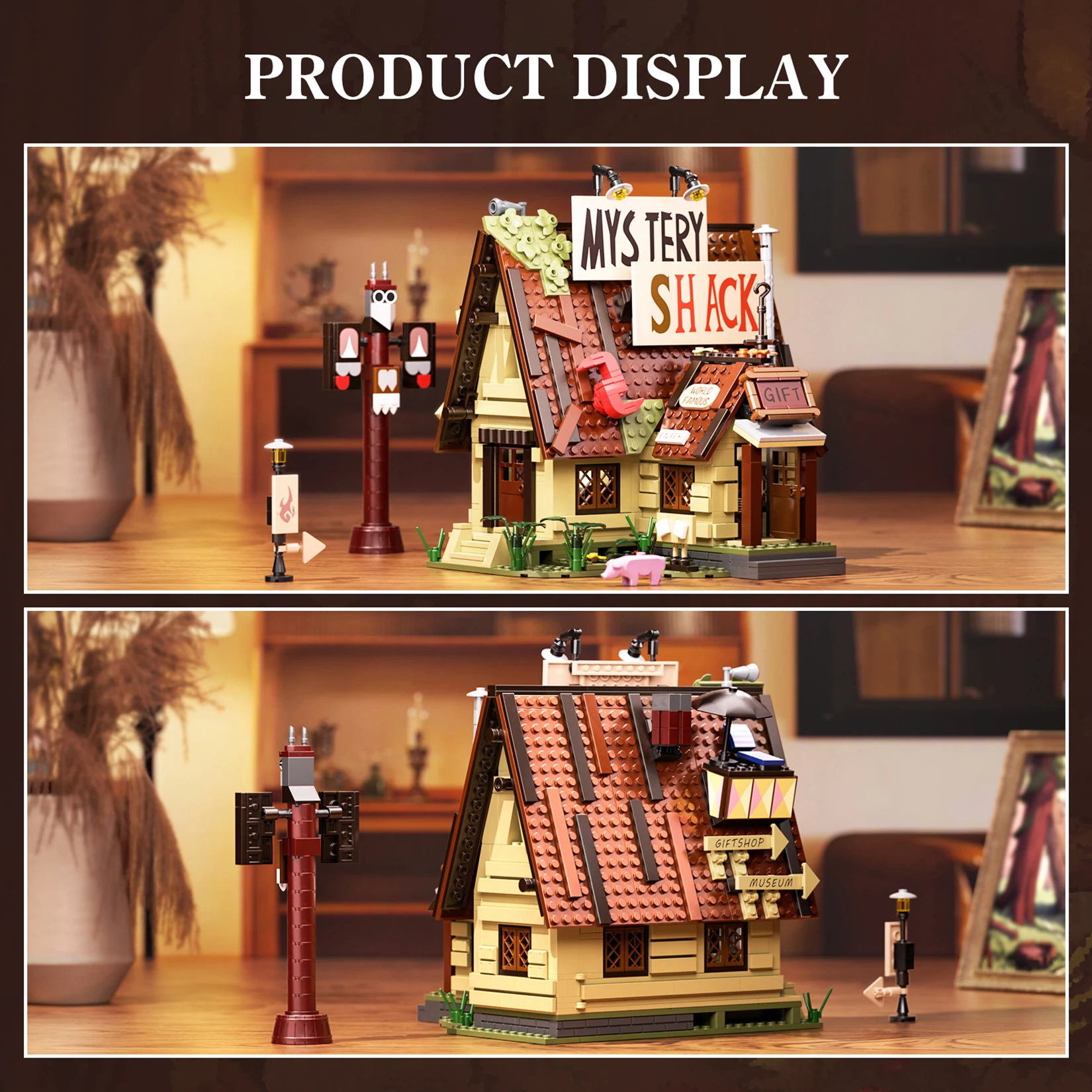 Gravityed Fall house Building Block Set Ideas Farm Cabin Forest Cottage Model Toys Children Christmas Gifts (965 PCS)