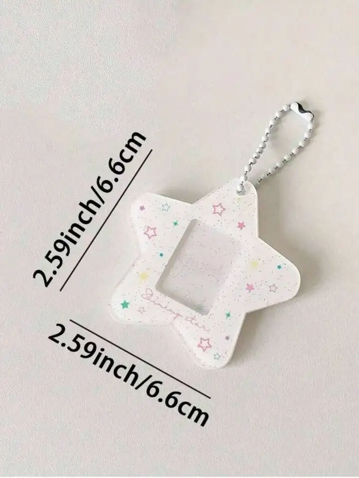 Cute Star Photocard Holder Keychain Pendant