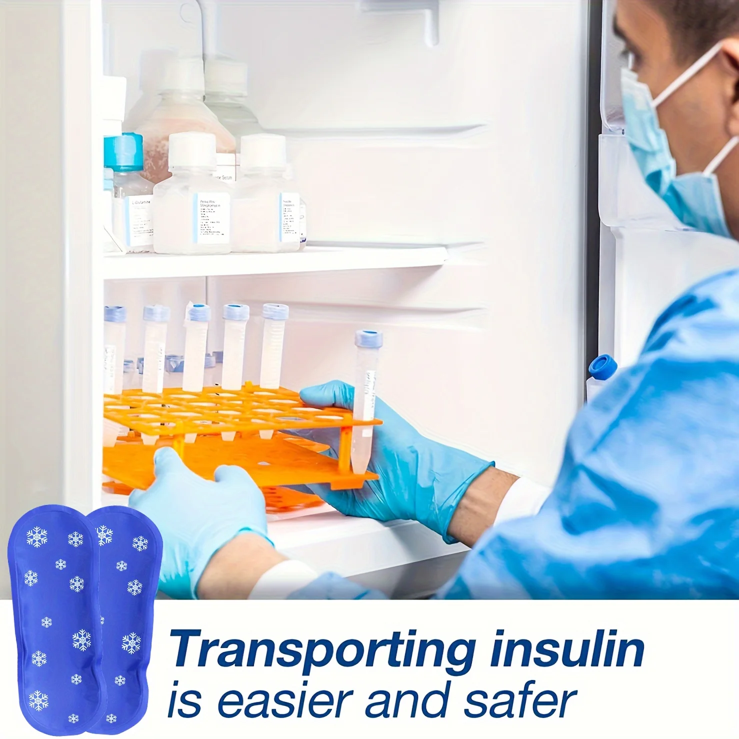 1/6 stücke Insulin Gel Eis Beutel Wiederverwendbare Kühlung Tasche Gekühlt Eis Streifen Kalt Isolierung Eis Pack für Schmerzen Relief Medizin lagerung – Detail 10