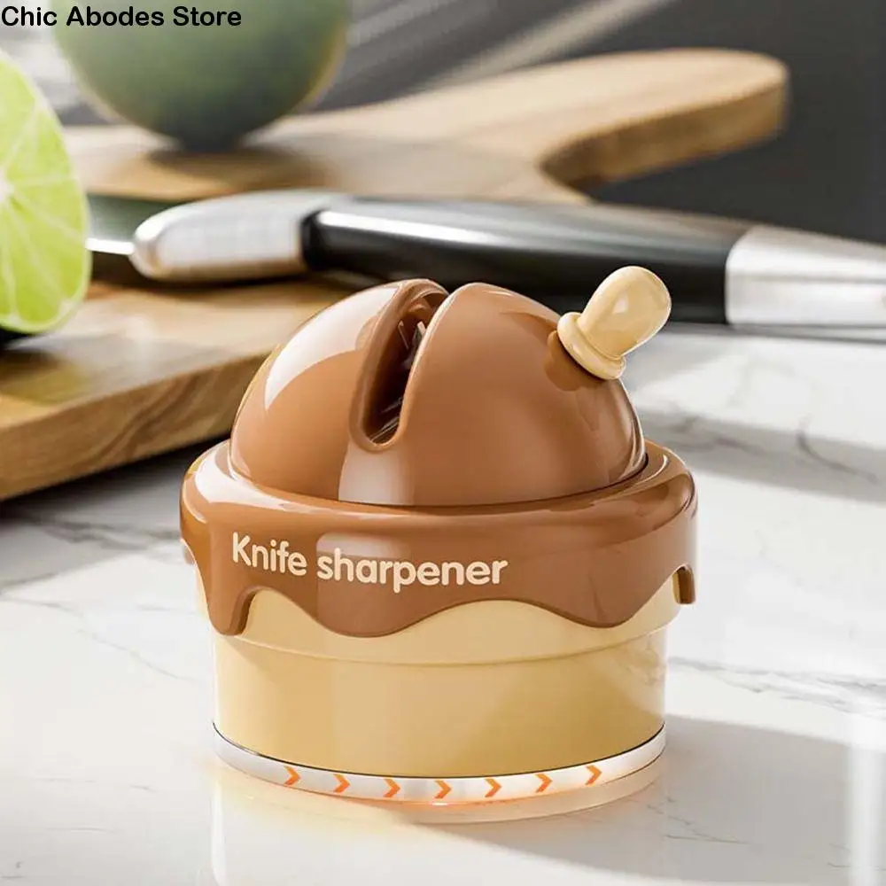 

Plastic Ice Cream Knives Sharpener Mini Quick Suction Cup Knives Sharpener Professional Waterproof Sharpening Stone