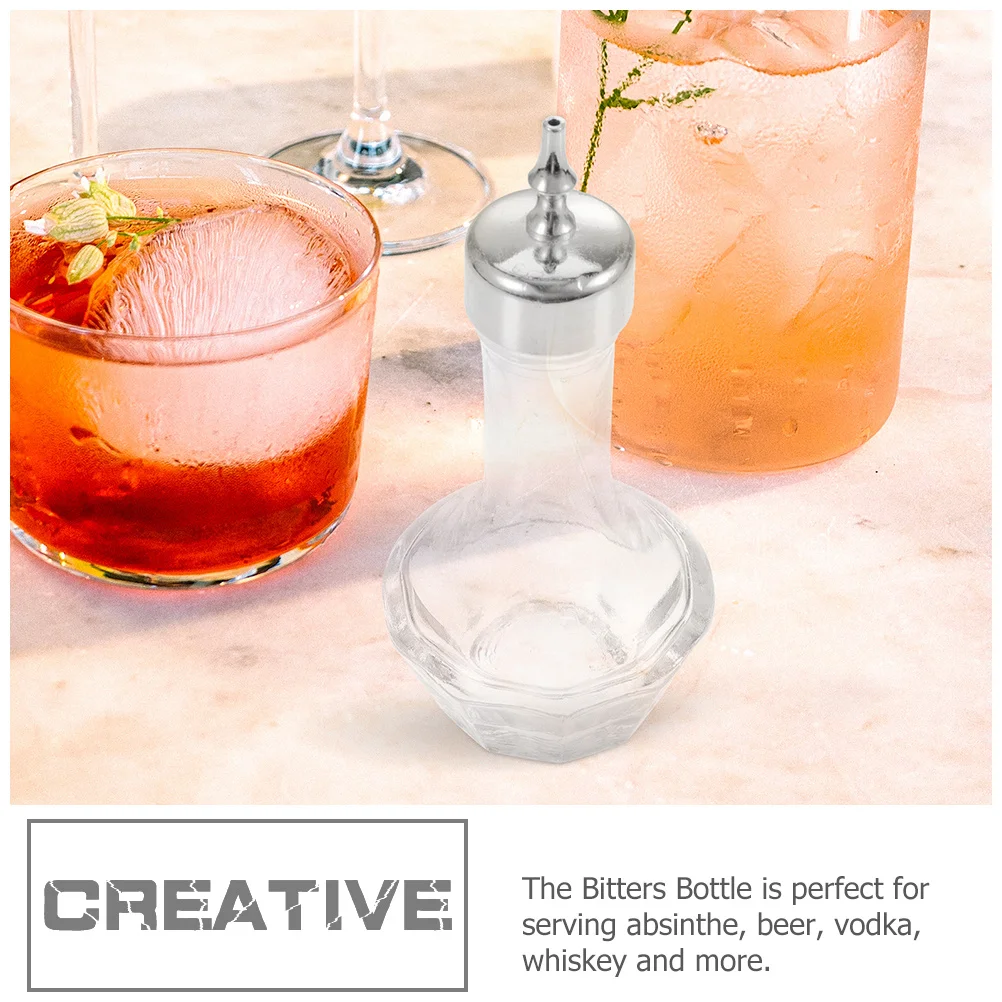 

Premium Glass Bitters Bottle Compact Portable Design for Whiskey Beer Absinthe Leakage-Resistant Seal Ideal for Bar Cocktail