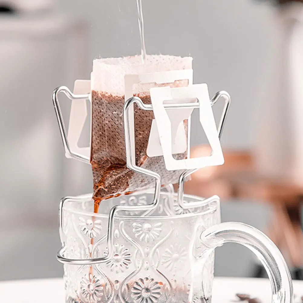

1 set Dripper Filter Stainless Steel Hanging Ear Coffee St Lightweight Drip Rack for Camping Picnic Travel Hiking Portable