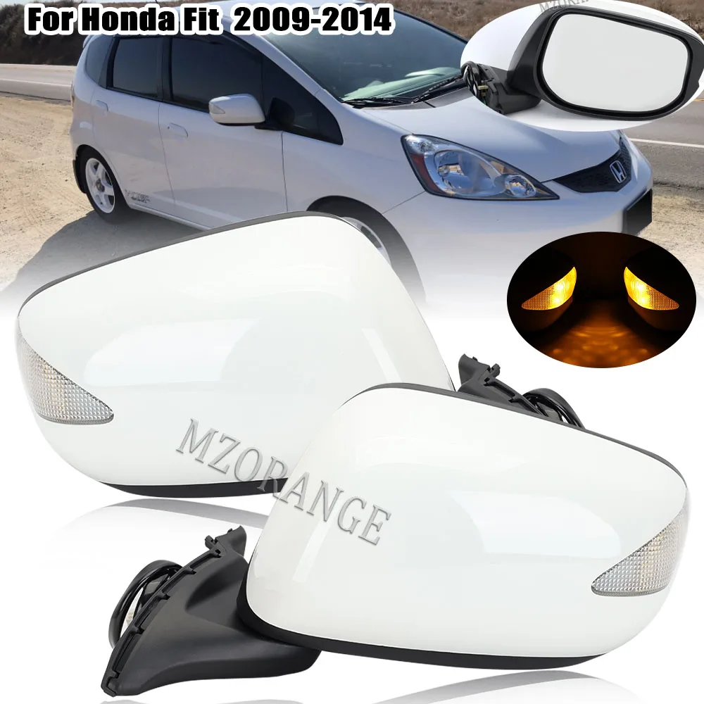 

Side Rearview Door Mirror Assy For Honda Jazz Fit GE6 GE8 2009 2010 2011 2012 2013 2014 Electric Folding LED lights 3/7-PINS