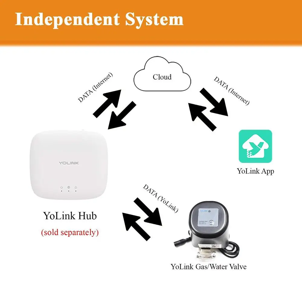 Smart LoRa Water Gas Valve Shutoff Timer Voice Control Compatible