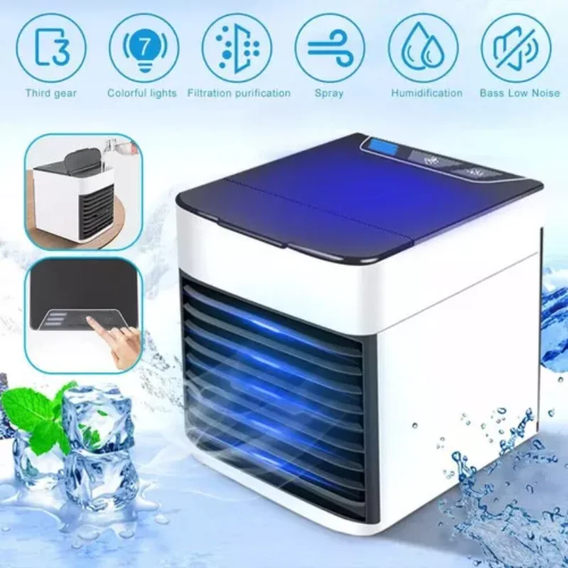 Mini air conditioner,  portable humidifier, white, 110V/220V portable HVAC air conditioner Diffuser humidifier Smell Difusor ml