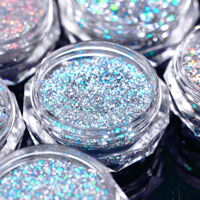 1 Jar Reflective Nail Powder Reflection Glitter Nail Shinning Crystal Twinkle Chrome Pigment Dust Manicures Nails Art Decoration