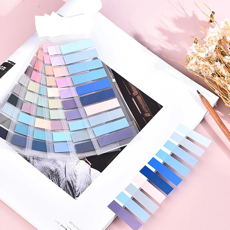 200 Sheets  Page Markers  Tabs Bookmark Transparent Sticky Classify Files For Books Waterproof Notes Strip Students Flags