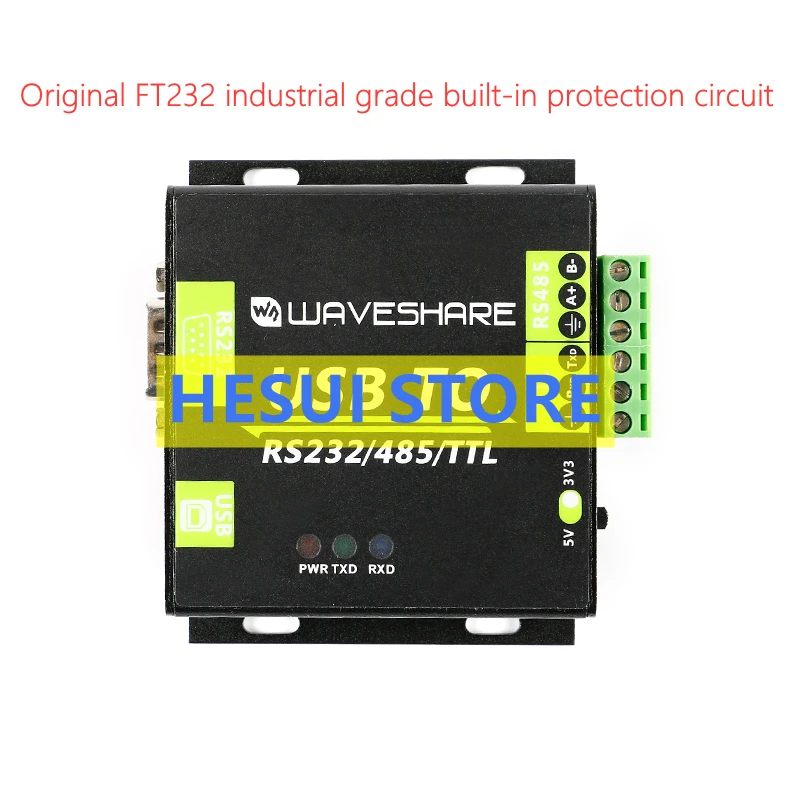 Industrial grade USB to RS232/RS485/TTL module with FT232RL chip level switching band isolation