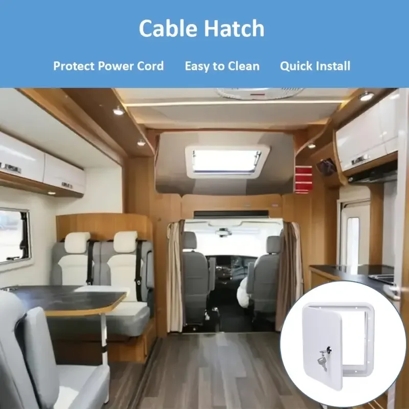 

Caravan Waterproof Hatch With Lock Power Line Hatch Plastic Water Filler For Car Camper Caravan Motorhome Accessories