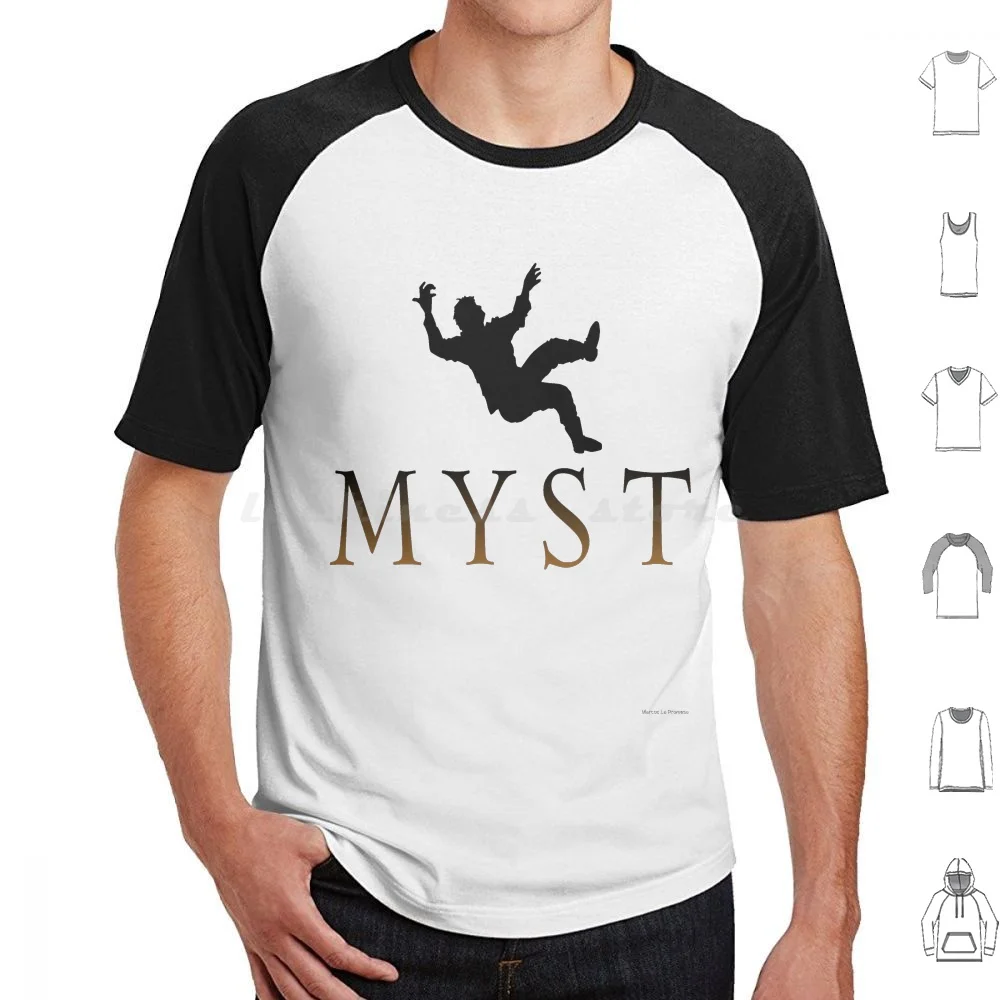 Myst T Shirt 6xl Cotton Cool Tee Myst Graphic Adventure Puzzle Video Game Vintage Old Gamer Pc Classic Miller Island
