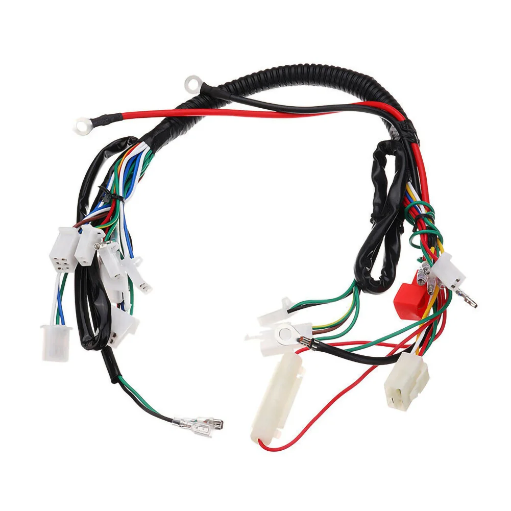 Ignition wire Full Quad Wire Harness Suitable For 50cc 70cc 90cc 110cc 125cc Electric Start For Motorcycle ATV Quad