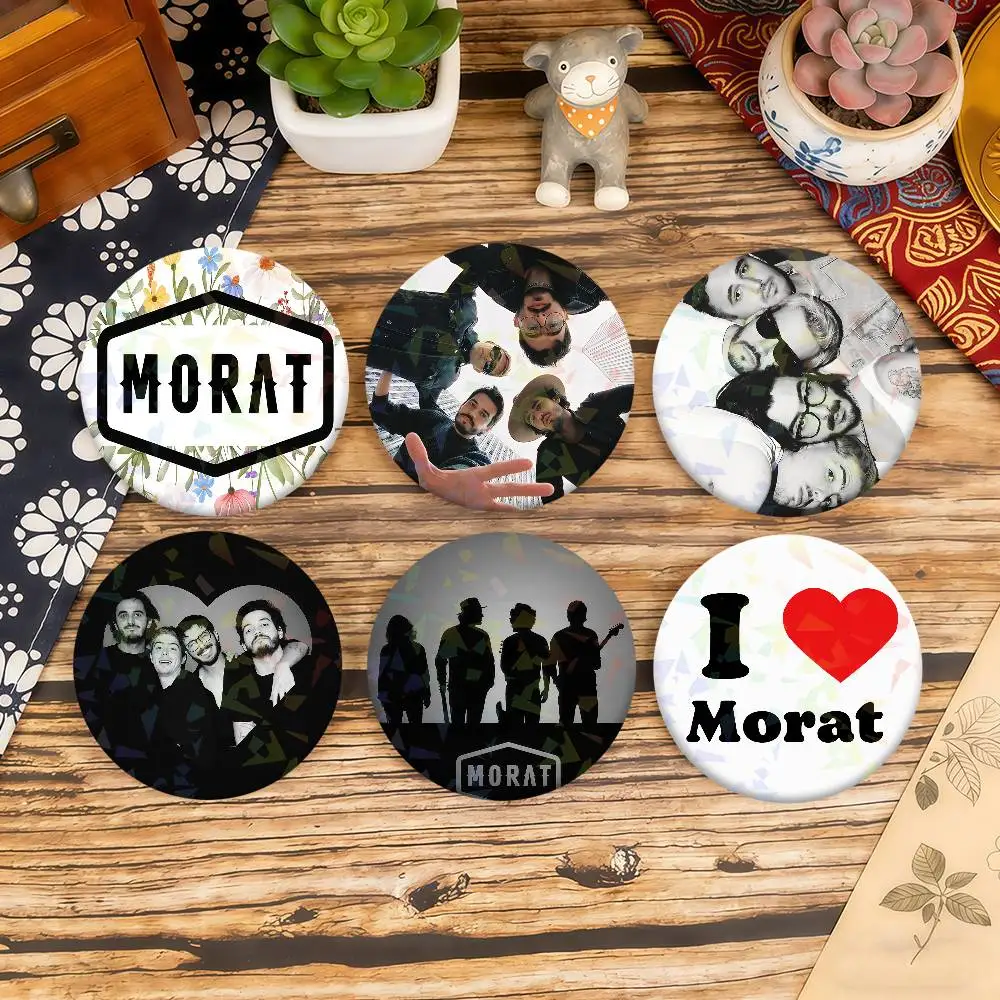 M-MoratS Band Figure Cute Badges Cartoon Round Lapel Pins on Clothing Bag Jewlery Gifts