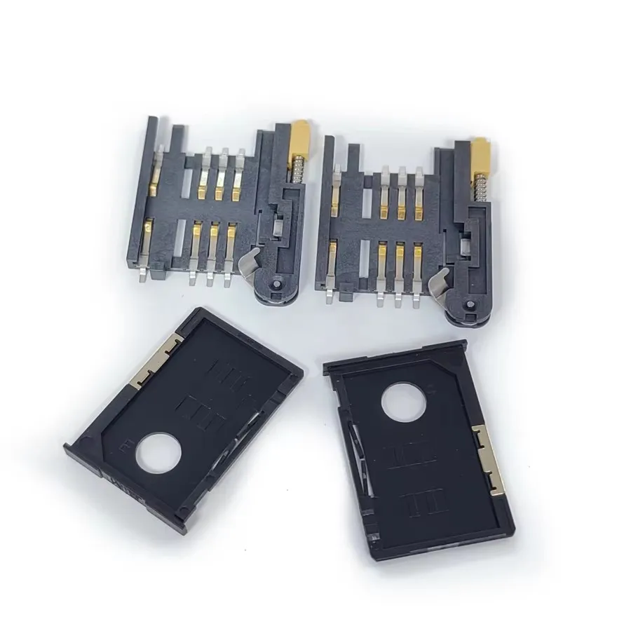 10PCS/Lot 91228-3001/91236-0001 SIM Card Holder Connector Slot 6+2P Drawer/Self-Push
