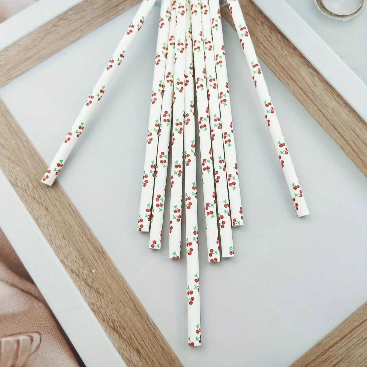 25 قطعة القش الورقية الملونة القابل للتصرف الوردي الكرز شفاطات للشرب عصير طفل حفل زفاف وعيد ميلاد لوازم الديكور استحمام الطفل