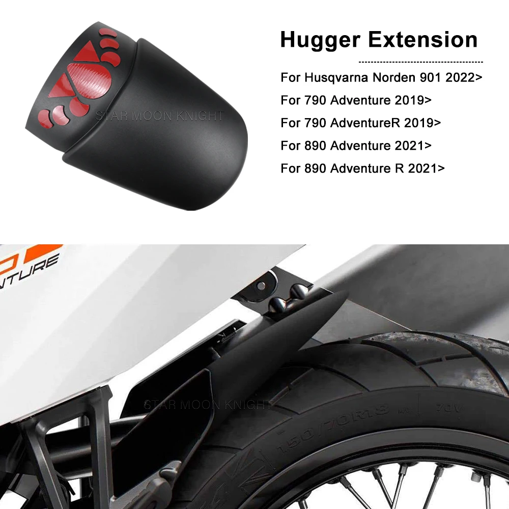 Rear Fender Extensions For Husqvarna Norden 901 790 Adventure R 890 Adventure R Motorcycle Accessories Hugger Fender Extender