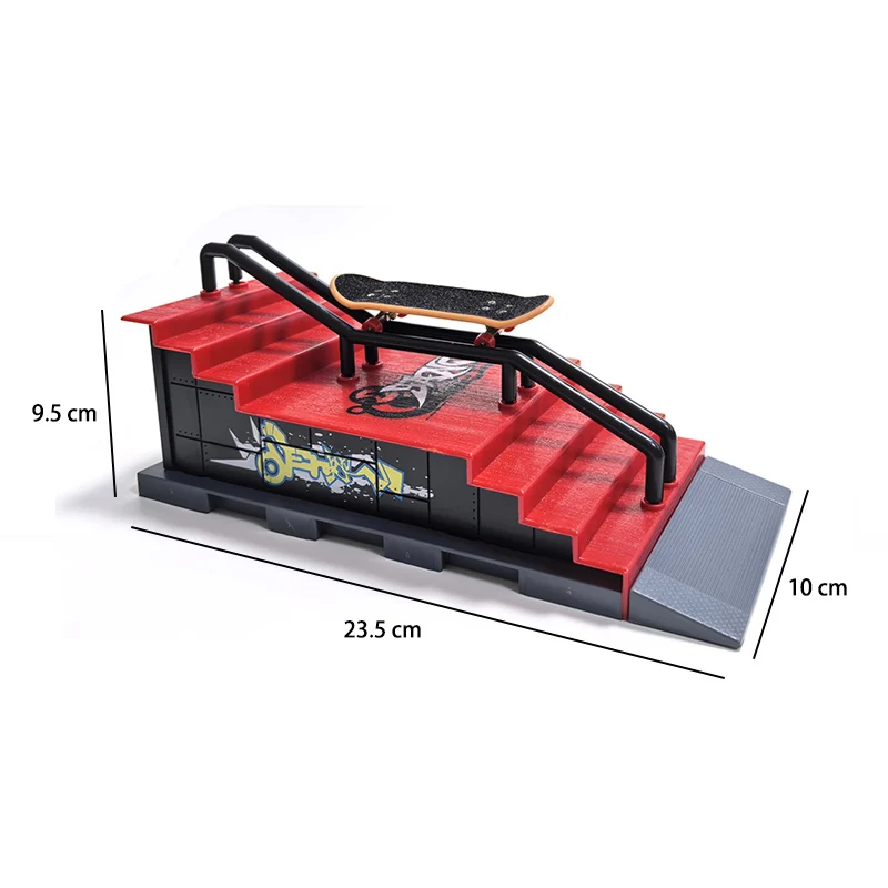 Professionele Vinger Skateboard Sets Skate Park Ramp Deck Scène Locatie Combinatie DIY Monteren Nieuwigheid Speelgoed Kit Gift Kids Kind