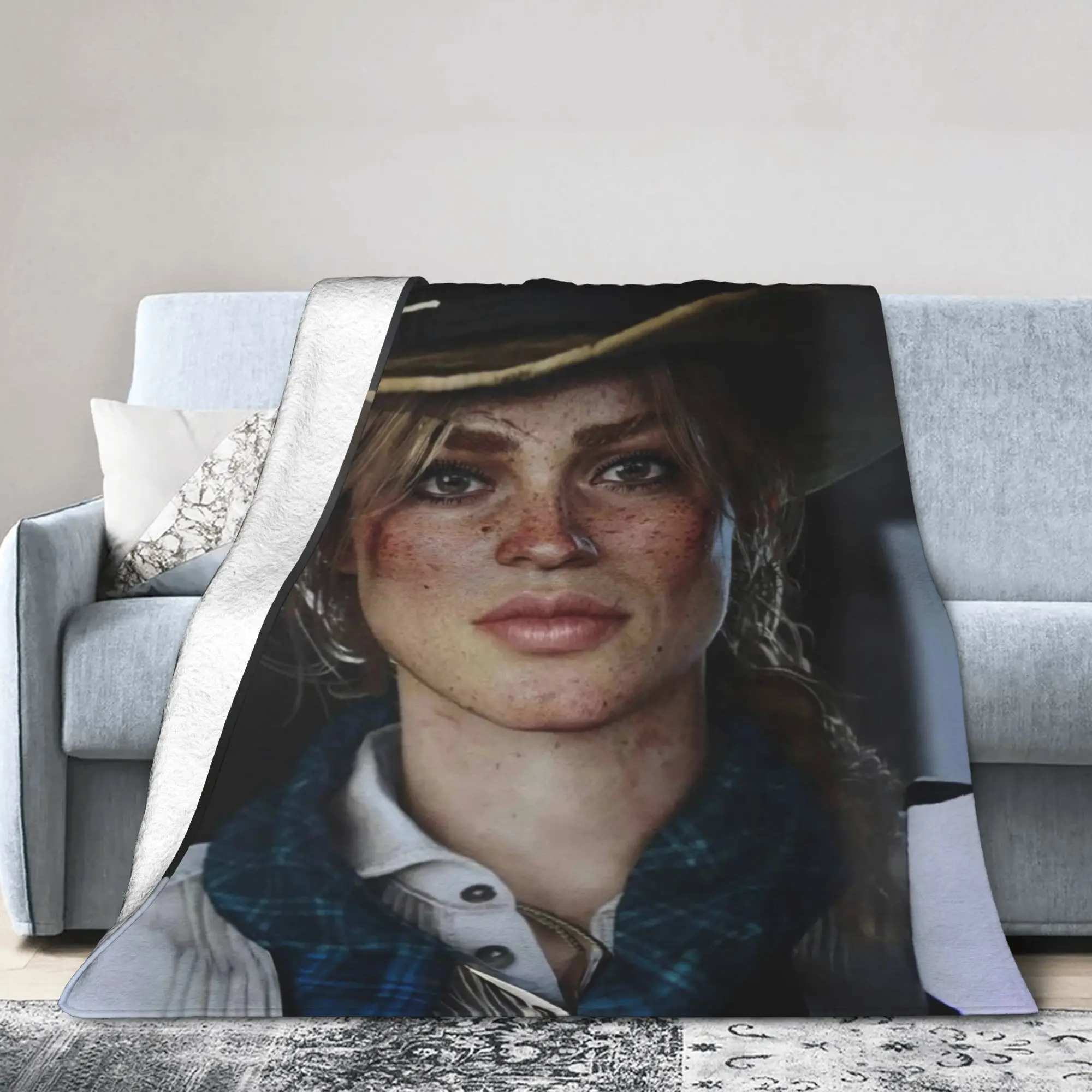 Sadie Adler RDR Video Game Super Soft Blankets  Kids Plush Bedding Throws Funny Home Decor Flannel Bedspread Sofa Bed Cover