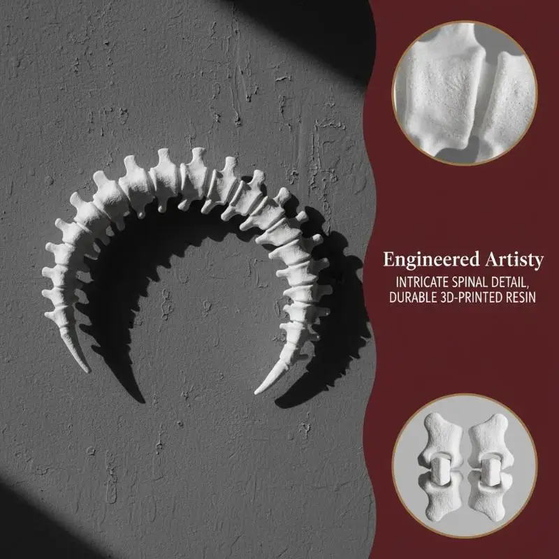 Spinal Cord Moon Wall Hanging Gothic Home Decor Living Room Wall Art Ornament Dissecting Wall Decorations Using Bone Moon Art