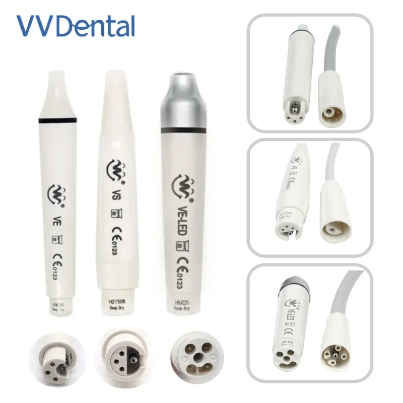 

VVDental Ultrasonic Scaler Handpiece Fit for SATELEC DTE WOODPECKER EMS Scaler Ultrasonic Piezo Handle with LED Dental Accessory