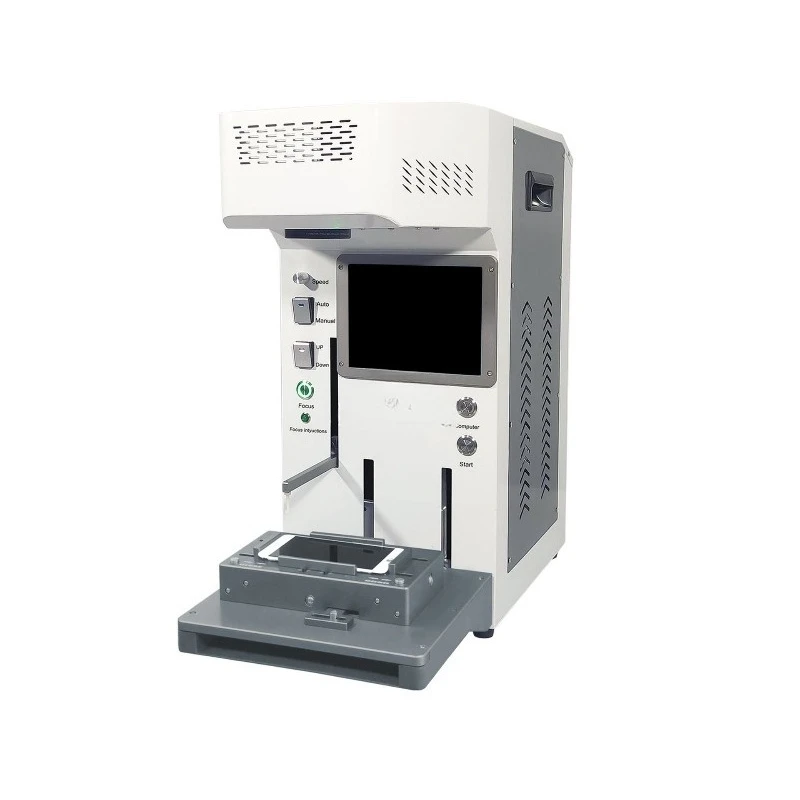 Screen removal machine, Apple LCD screen frame back cover fiber optic marking engraving machine